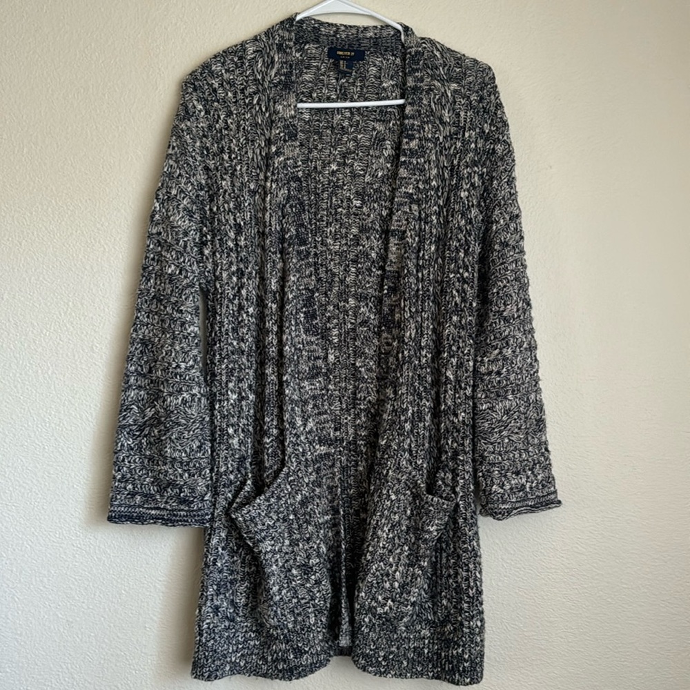 Forever 21 Knitted Open Front Cardigan Small